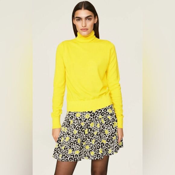 The Kooples YELLOW MERINO WOOL SWEATER. NWT. 2/Small - Picture 1 of 11